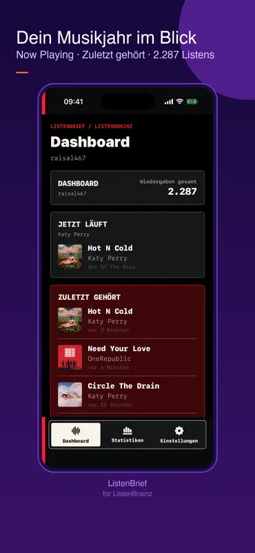 ListenBrief: ListenBrainz View screenshot 1 of 3