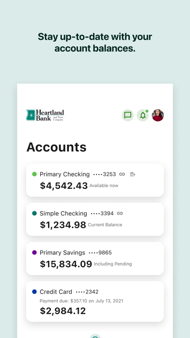 Heartland Bank Mobile Banking Screenshot