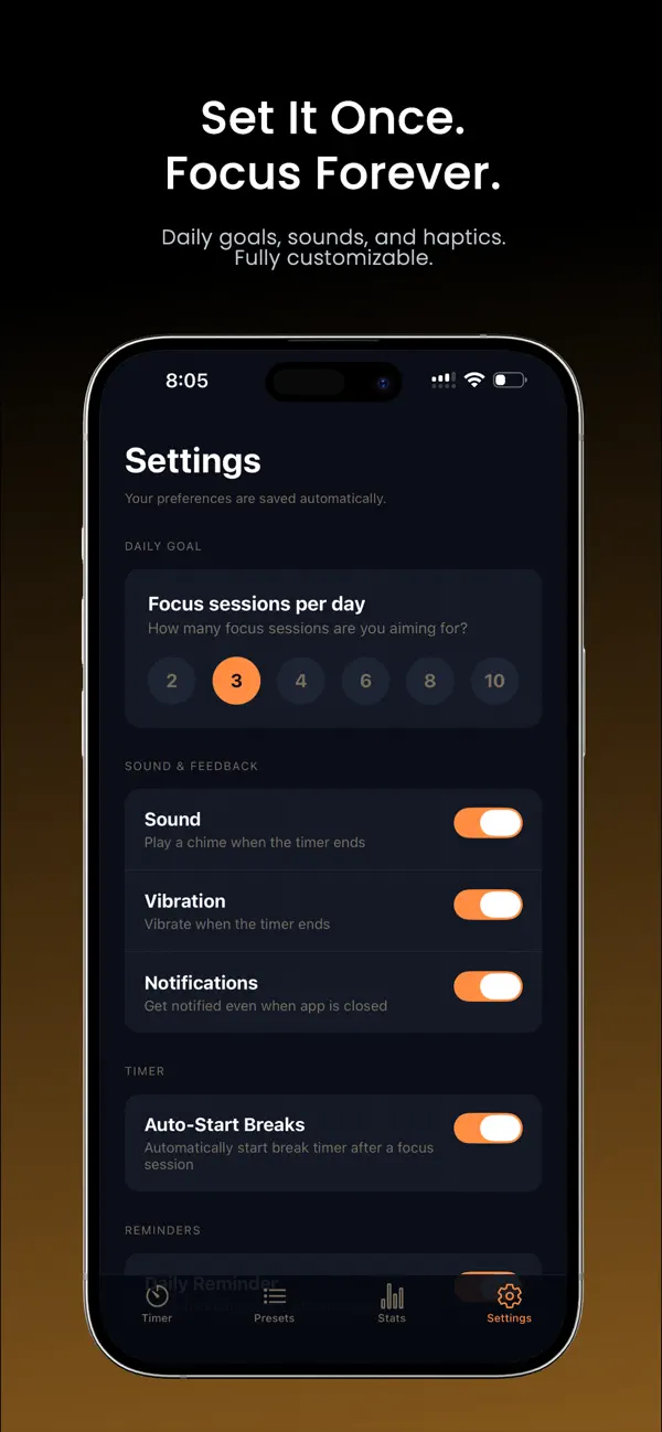 #5. Tempro: Focus Timer (iOS) Podle: Daryl Bellows
