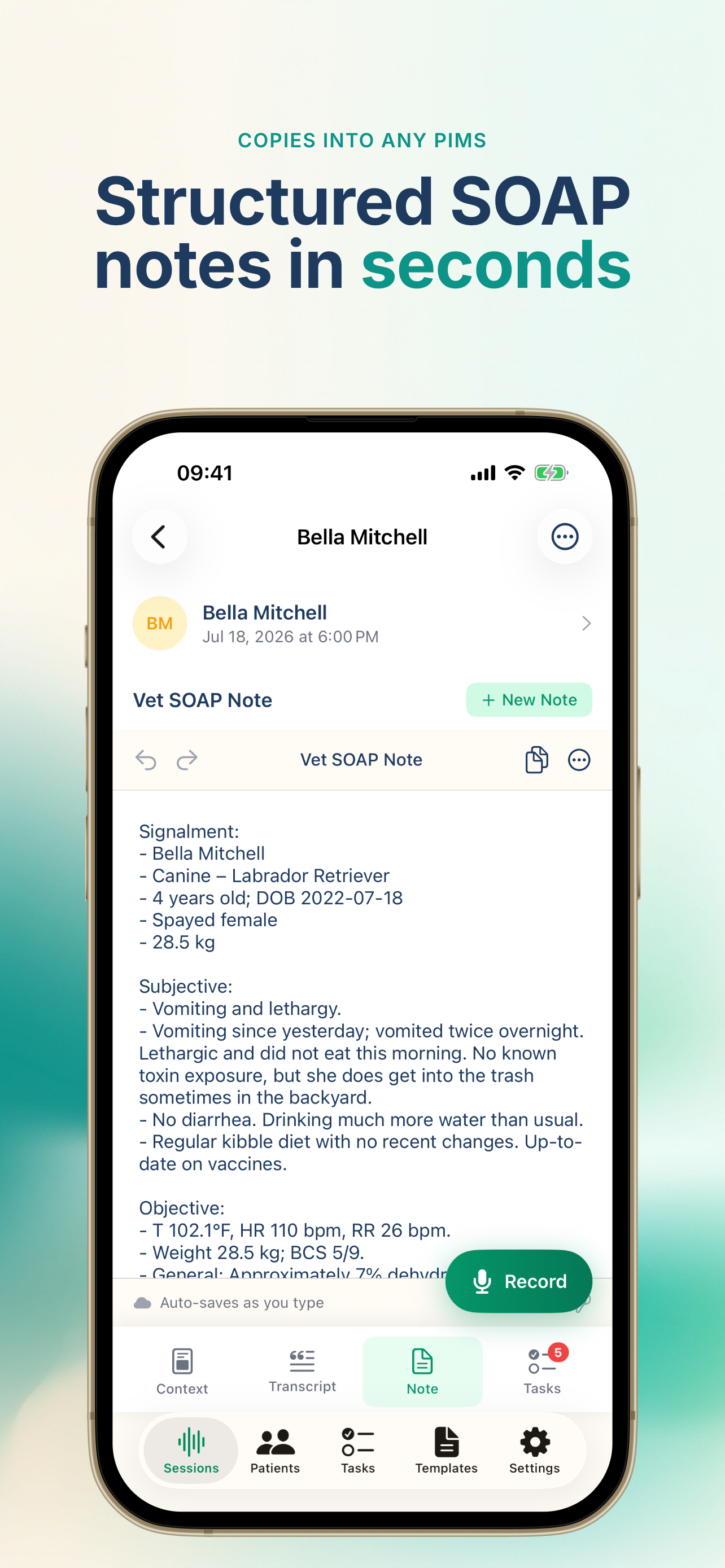 VetVisit AI: Vet Scribe screenshot 2