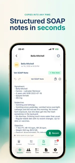 VetVisit AI: Vet Scribe screenshot 2