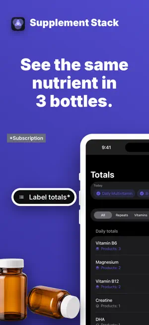Supplement Stack: Vitamin Log screenshot 1