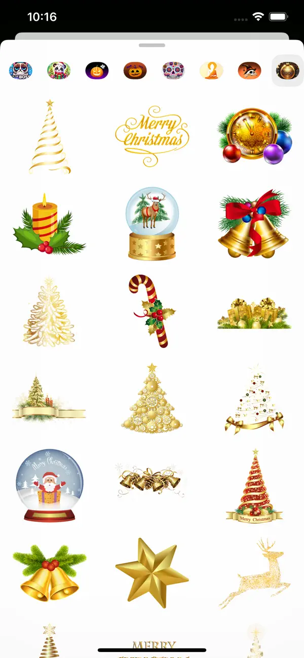 Screenshot #1 pour Golden Christmas Stickers