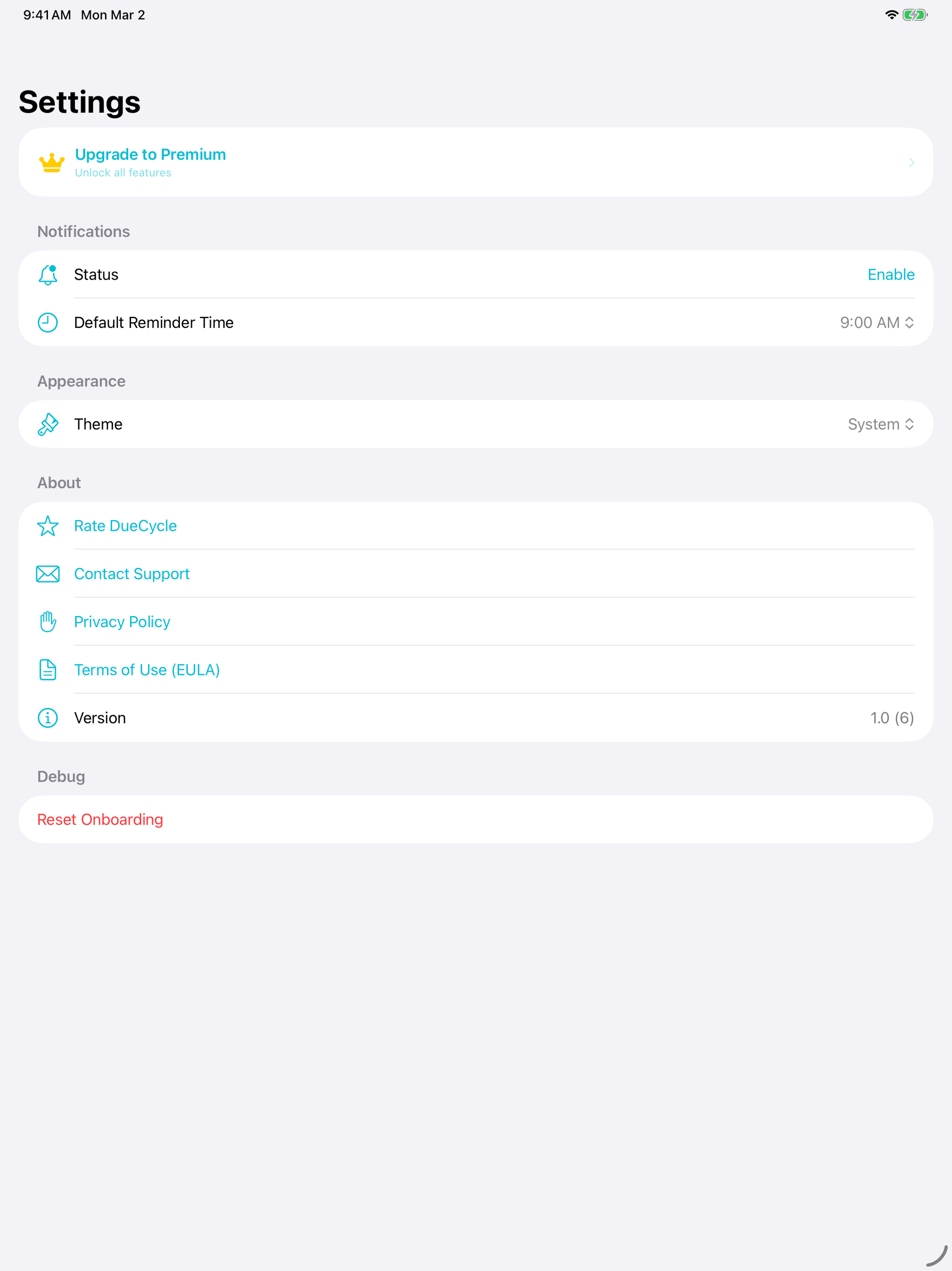 DueCycle: Recurring Tasks