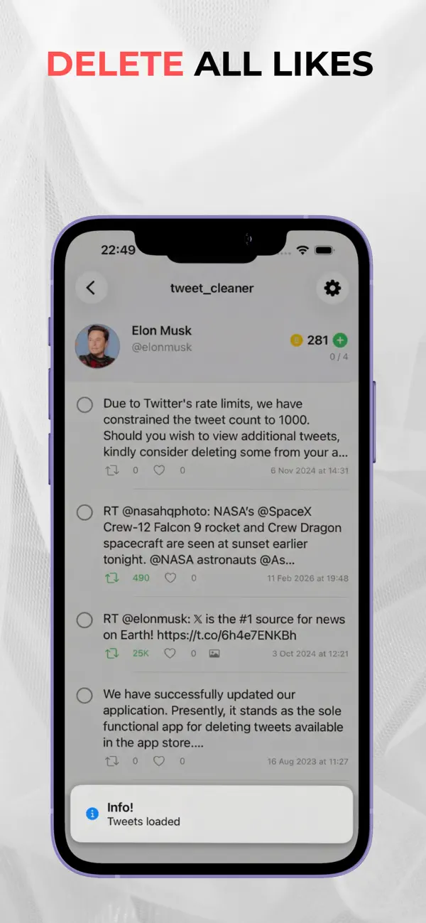 Screenshot #1 pour Like Cleaner for X