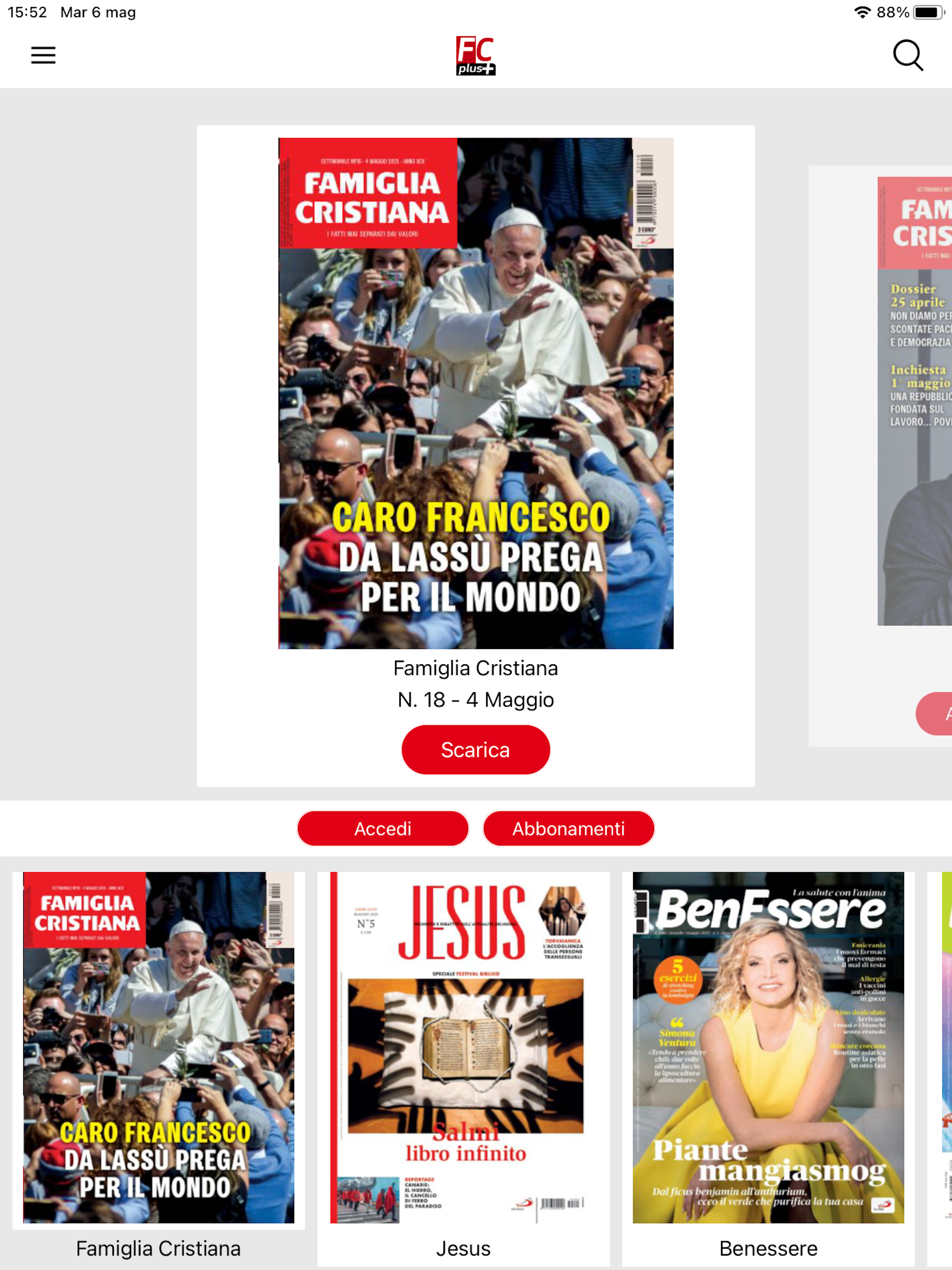 Famiglia Cristiana Edicola