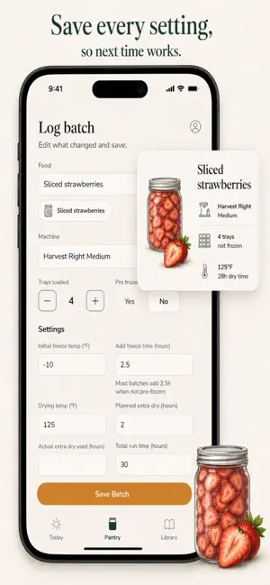 Freeze-Dry Buddy: Batch Log screenshot 2