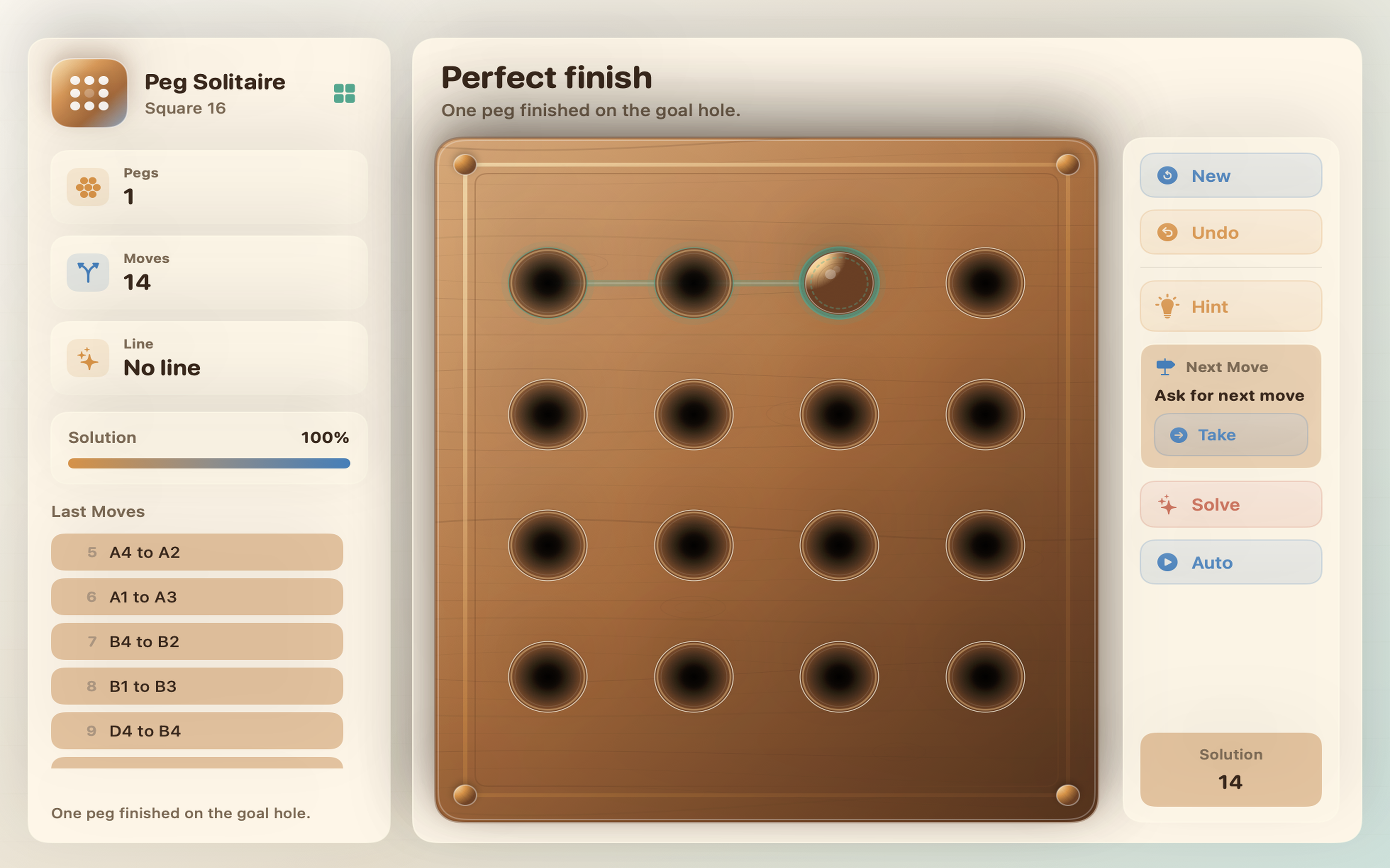 Wood Peg Solitaire screenshot 30