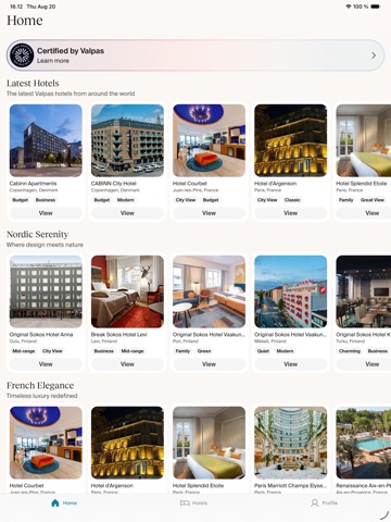 Valpas for Travelers iPad screenshot