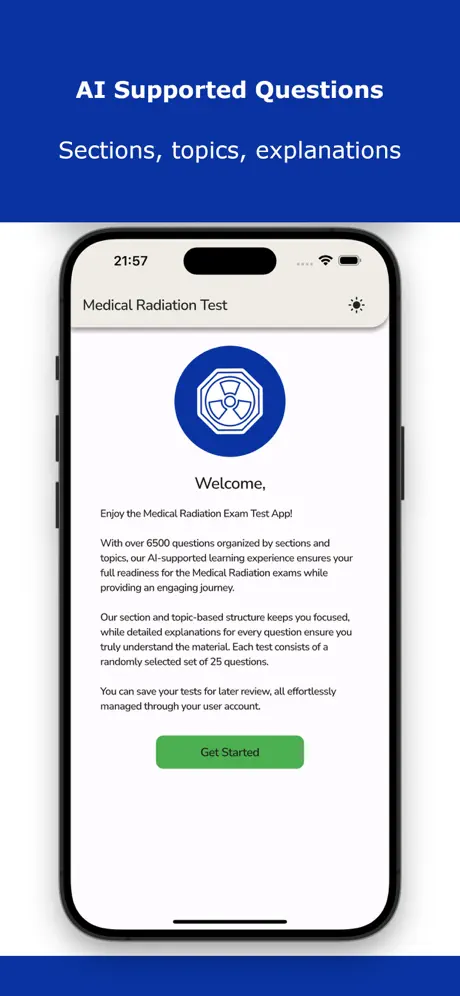 Medical Radiation Exam Test Screenshot 2