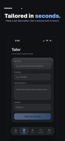 Hireable - AI Resume Coach screenshot