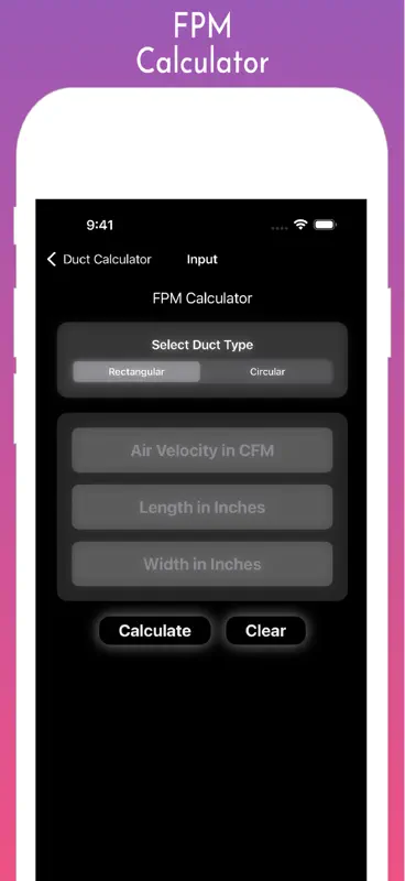 Duct Calculator Pro screenshot 4 of 7