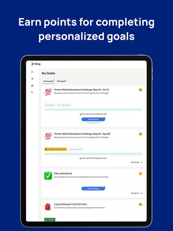 Rang Rewards iPad screenshot 2 - Education app