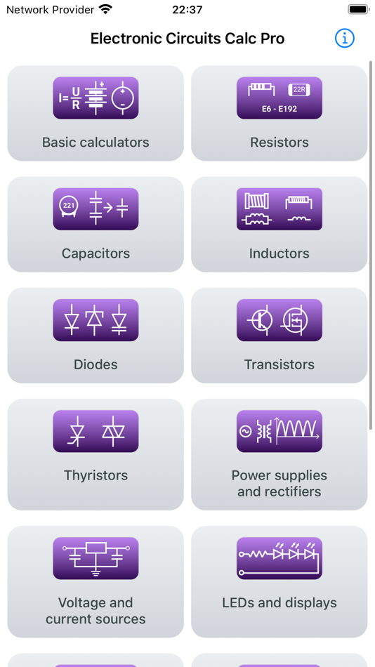 #1. Electronic Circuits Calculator (iOS) 由: ALG Software Lab