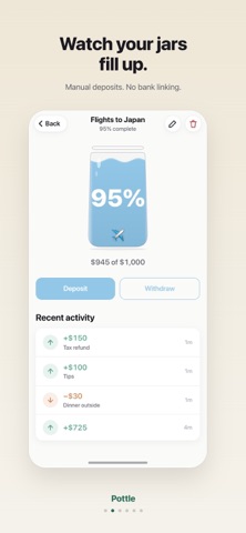 Pottle: Savings Goal Tracker Screenshot 2 of 6