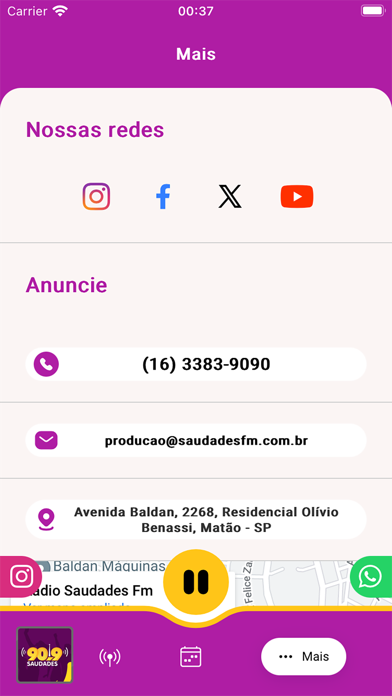 Saudades FM 90,9 MHZ Screenshot