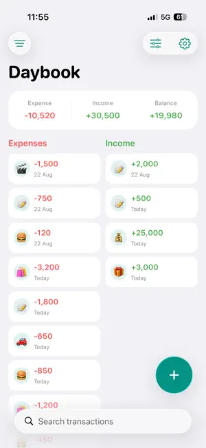 Daybook - Expense Manager screenshot 3
