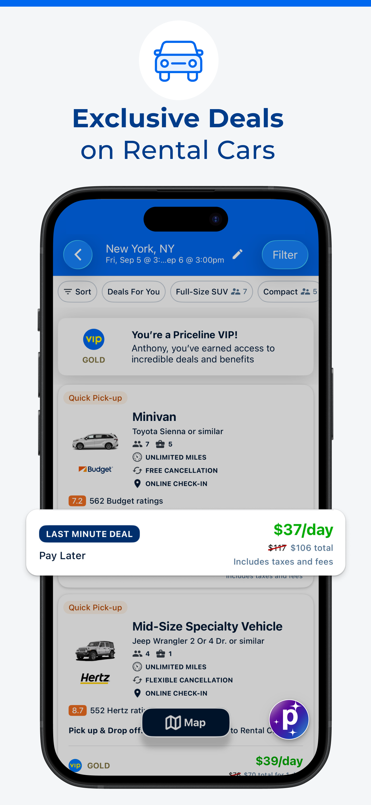 Priceline - Hotel, Car, Flight
