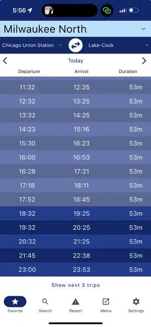 Metra Rider - Train Schedules screenshot 2
