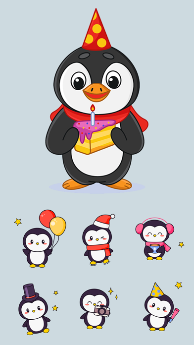 Screenshot #1 pour Adorable Baby Penguin Stickers