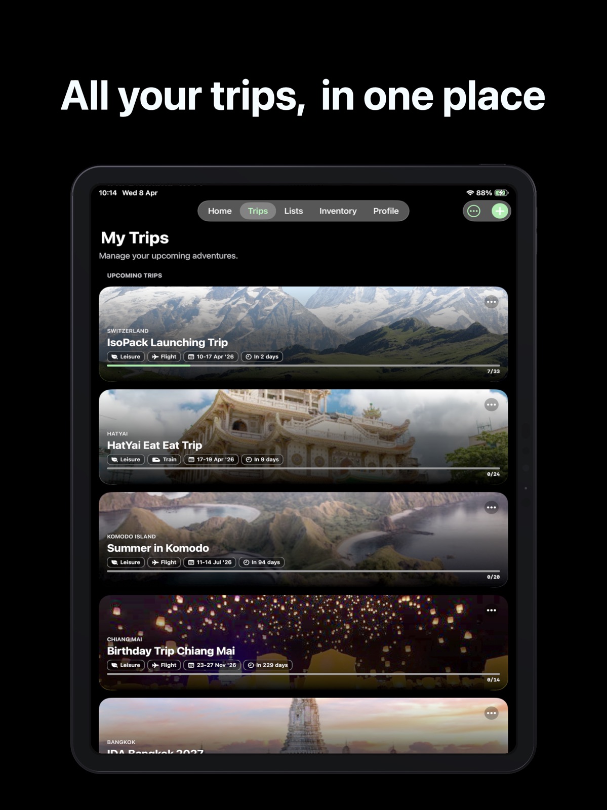 IsoPack: Smart Packing List ipad screenshot 3