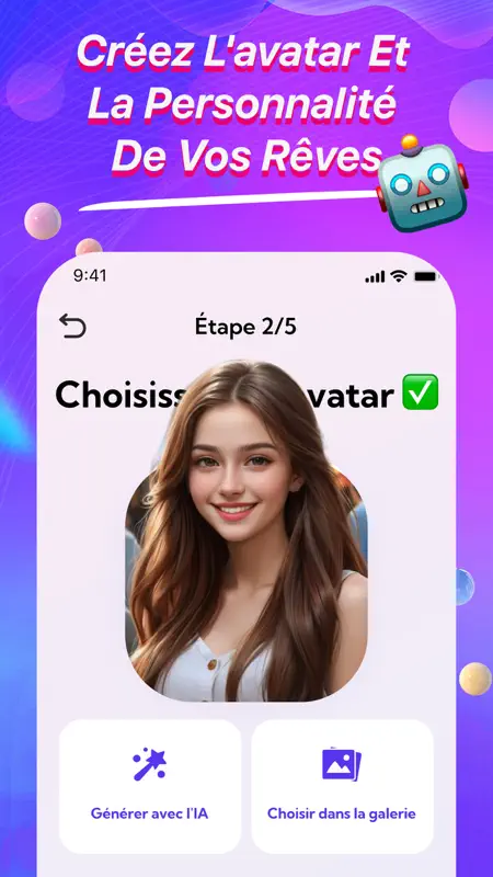 MeetAI：AI Friend Chat francais screenshot 3 of 4