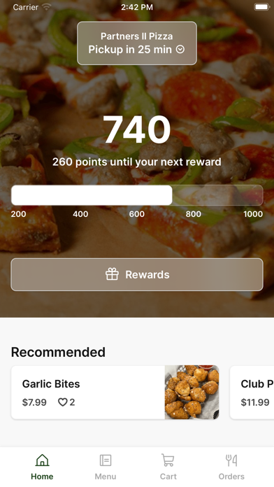 Partners II Pizza Fayetteville Screenshot