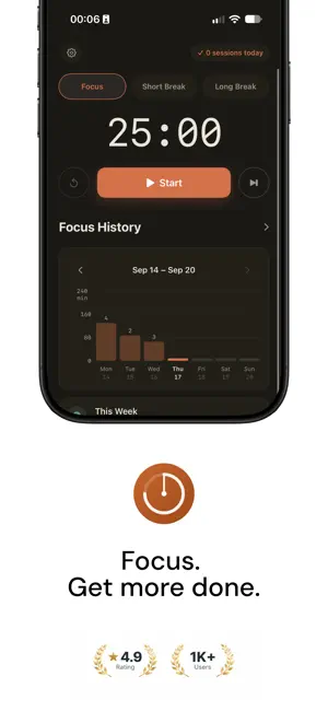 Pomodoro: Work & Study Timer screenshot 1