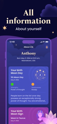 Lunaria - Moon Phase Calendar iPhone screenshot