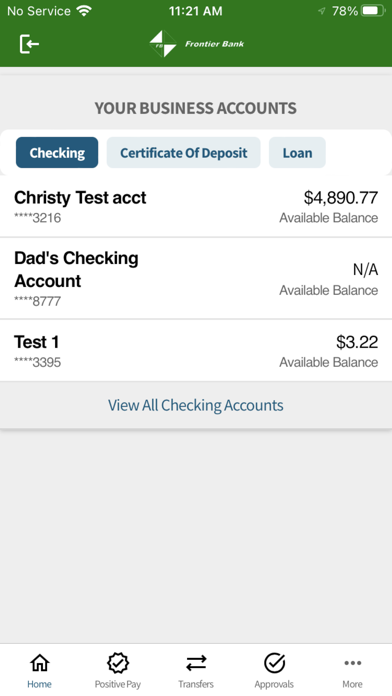 FrontierBank Business Screenshot