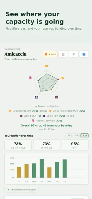 Amicacciu: Resilience Journal screenshot 1