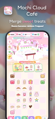 Mochi Cloud Cafe: Merge Treats screenshot 1