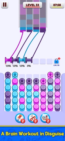 Knit Thread Out: Color Sort iPhone screenshot