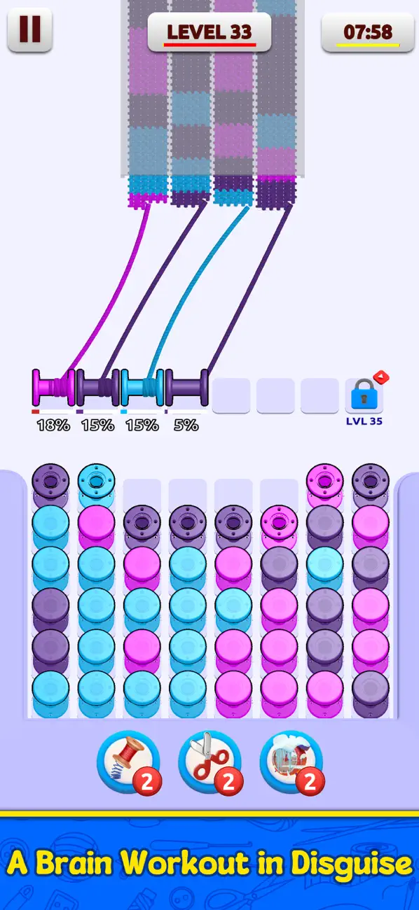 Screenshot #3 pour Knit Thread Out: Color Sort