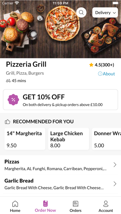 Pizzeria Grill Screenshot