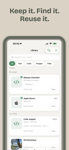 Stash: Save & Reuse Screenshot 1 of 6