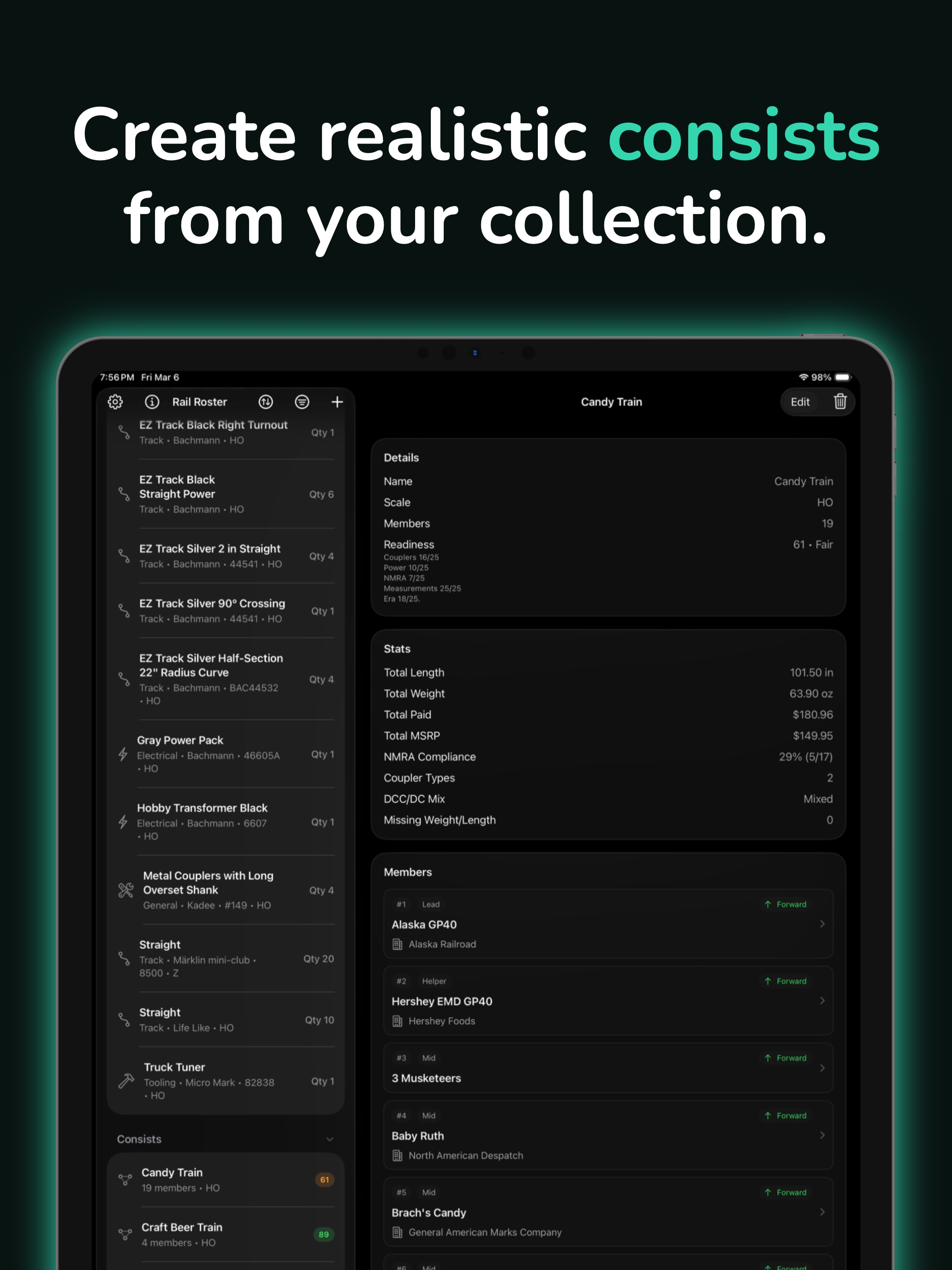 Rail Roster - Tracker