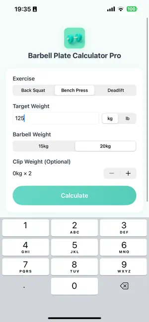 Barbell Plate Calculator Pro screenshot 1
