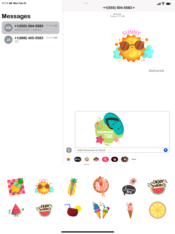 Screenshot #6 pour Hot Summer Stickers