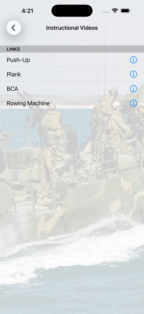 Navy PFA Calc - App de Salud y forma física | MWM