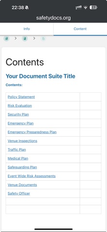 SafetyDocs screenshot