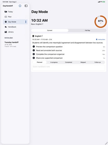DayHandoff: Sub Plans screenshot 6