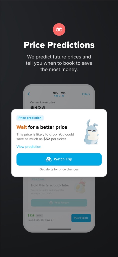 Hopper: Flights, Hotels & Cars - Predictive Pricing Power