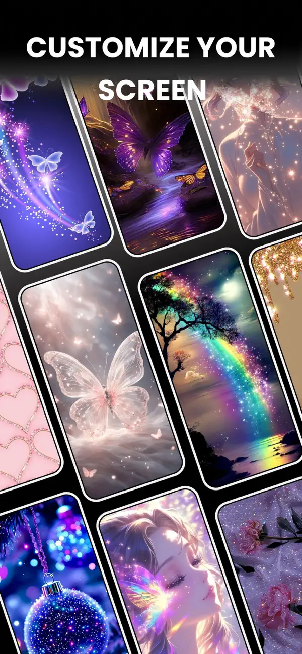 Screenshot #1 pour Glitter Live Wallpapers