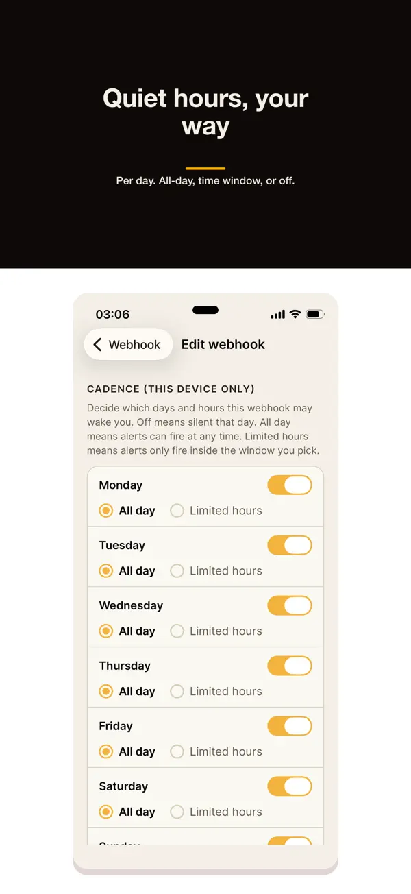 #2. Webhook Notifier (iOS) Ved: Alltrons B.V.