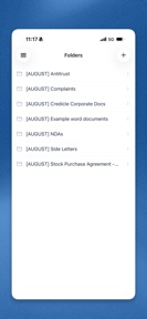 August: Legal AI Workspace screenshot