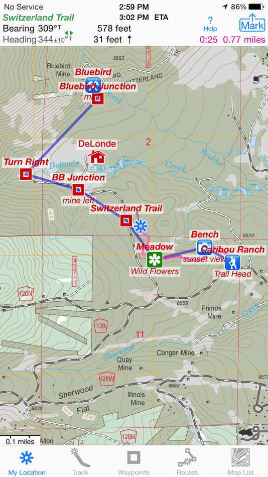 #5. iHikeGPS : Classic Topo Maps (iOS) 由: James Associates Inc.