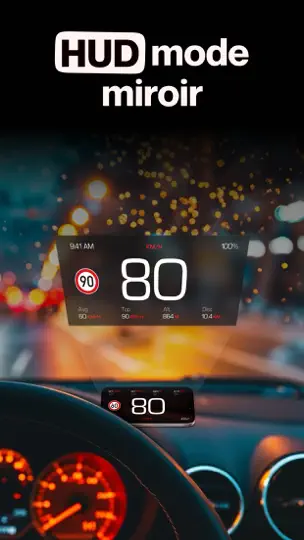 Capture d'écran de HUD Dashboard Speed Display sur iPhone 4