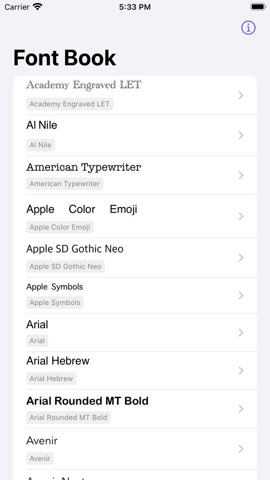 #1. Font Book - Discover fonts (iOS) 由: 昱昕 陈