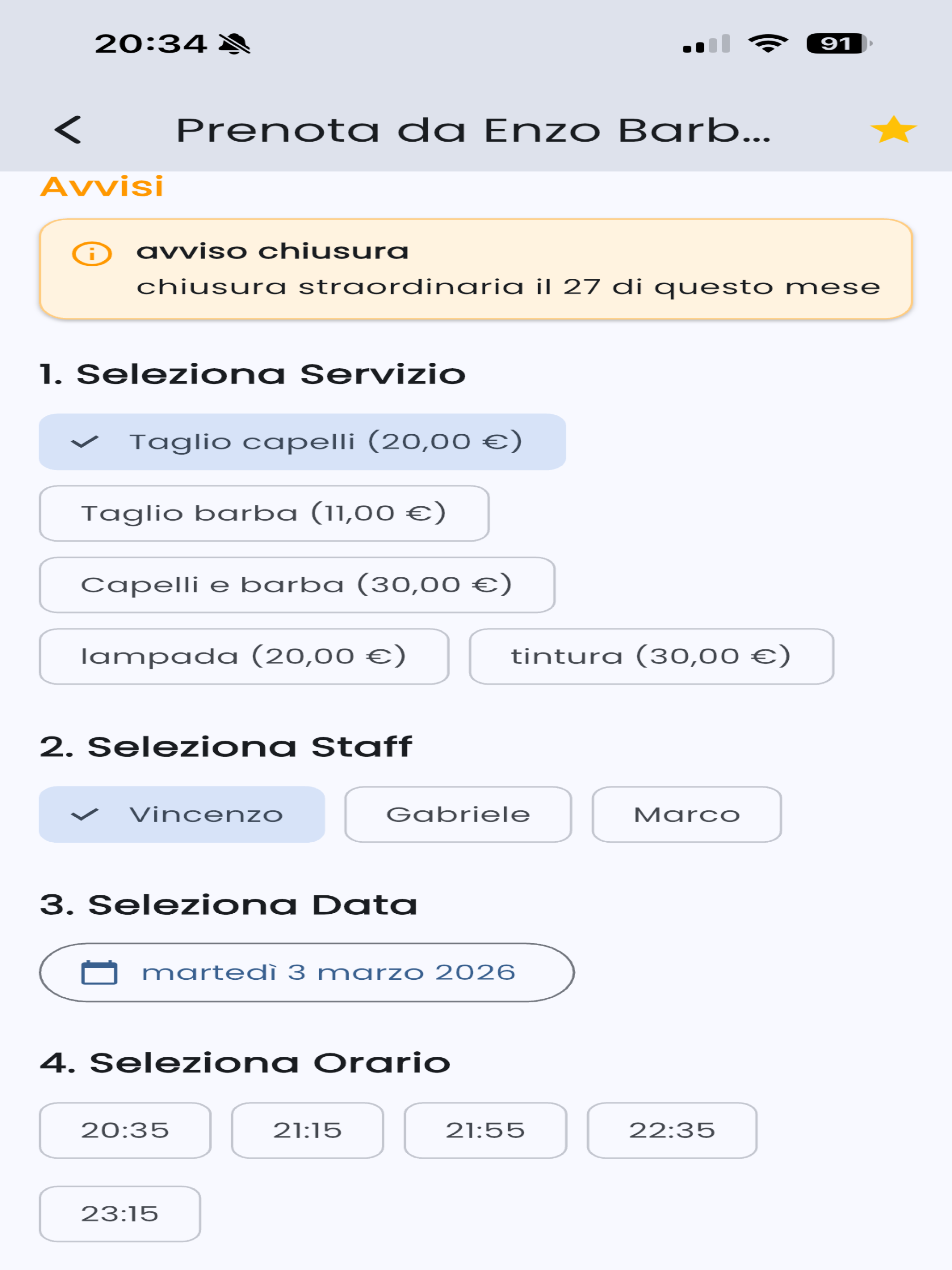 ZenBarber: Prenota Taglio